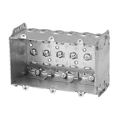 Iberville BC2104-LLE-3 3-Gang Non-Gangable Steel Device Box, 37.5 cu in