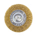 Fine crimped brass coated wire wheel, 2-1/2 in., 1/4 in. shank