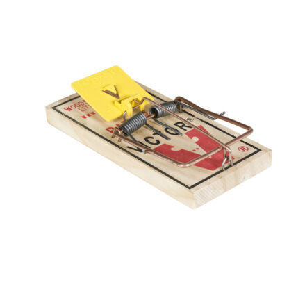 Victor - Easy-Set Wooden Rat Trap with Pre-Baited & Metal Spring - 09M205TRI