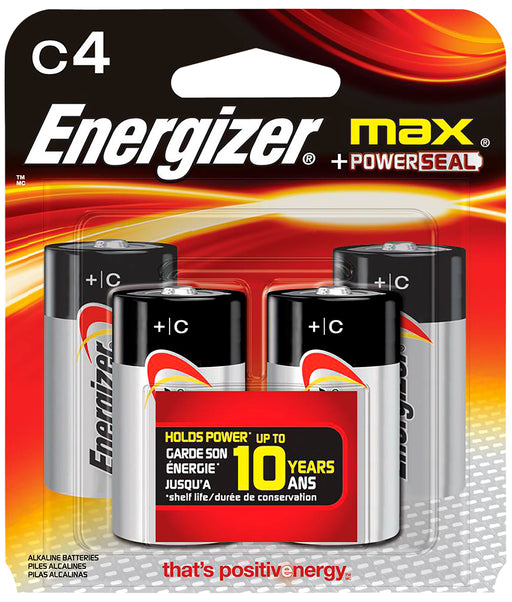 Energizer Max C Alkaline Batteries 4 Pack