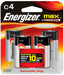 Energizer Max C Alkaline Batteries 4 Pack