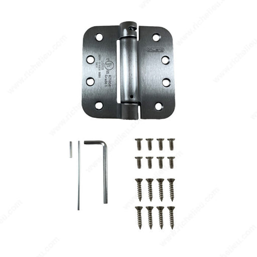 4" Door Butt Adjustable Spring Hinge Brushed Chrome - Onward 51822BCB1