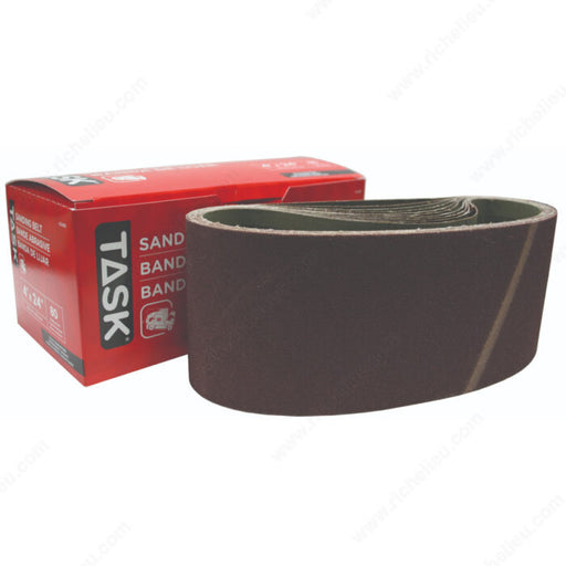 Task aluminum oxide sanding belt, series photo shown 4 in. x 24 in. 80 grit