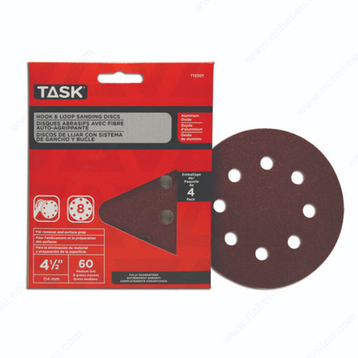 Task hook and loop sanding discs, series photo, 6 in. 4-pack