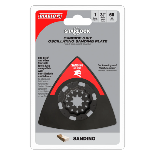 Diablo DOS60CGSP 3-1/2" 60-Grit Starlock Oscillating Sanding Plate for Wood in Packaging