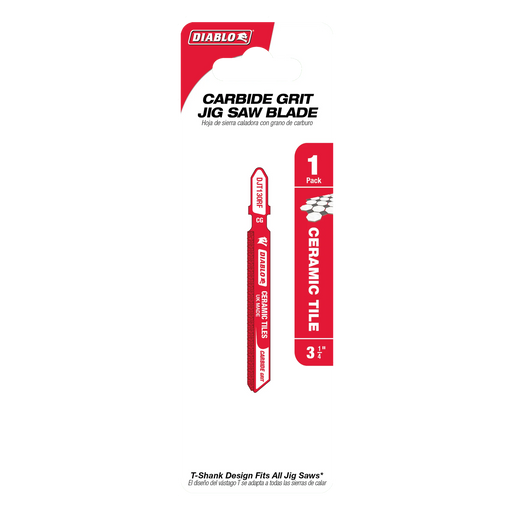 Diablo DJT130RF 3-1/4" Carbide Grit Jig Saw Blade for Ceramic Tile & Glass in Packaging