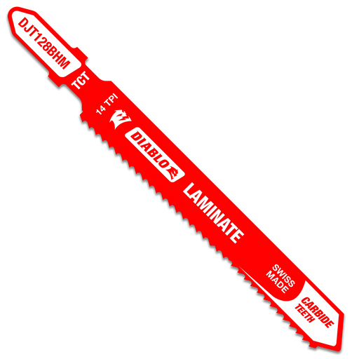 Diablo DJT128BHM 3-5/8" 14TPI Carbide Jig Saw Blade for Laminate/Melamine Material