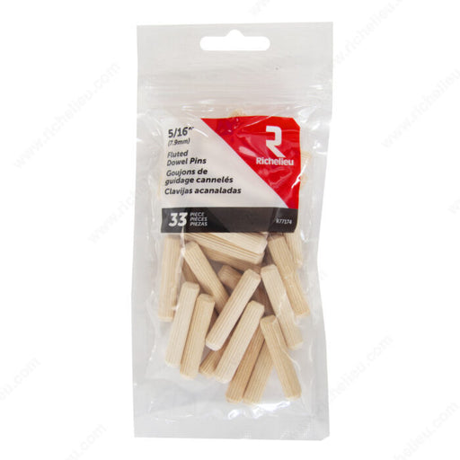5/16" Fluted Dowel Pins 33/Pack - Richelieu R77174