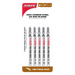 Diablo DJT101B5 4" 10TPI High Carbon Steel Jig Saw Blades for Fine Finish in Soft Wood (5-Pack) in Packaging