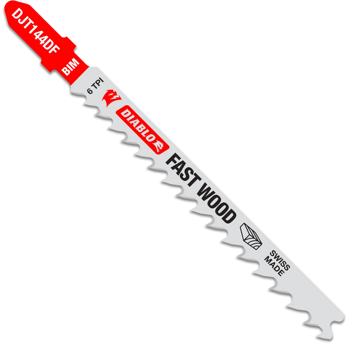 Wood jig saw blade with Diablo branding on a white background