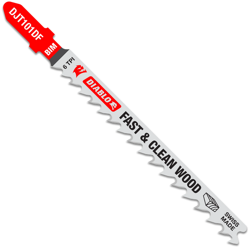 Jig saw blade with Diablo branding on a white background