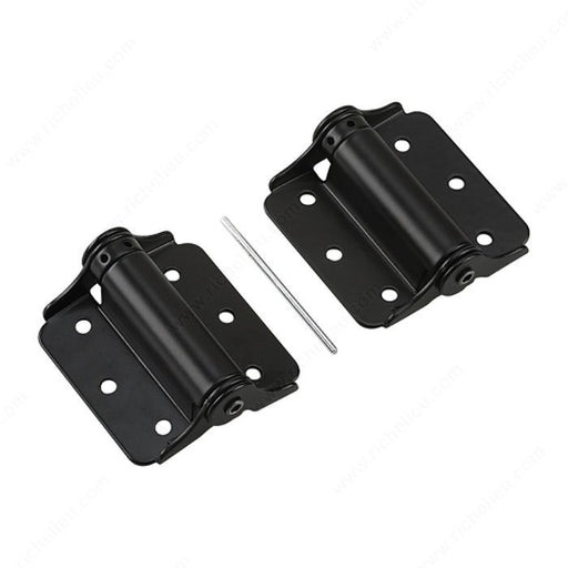 3" Black Adjustable Surface Spring Hinges (2-Pack) - Onward 445FBV