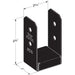 4" x 4" S4S Black Post Base ZMAX - APVB44