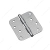 4" Door Butt Hinge Brushed Chrome (2-Pack)