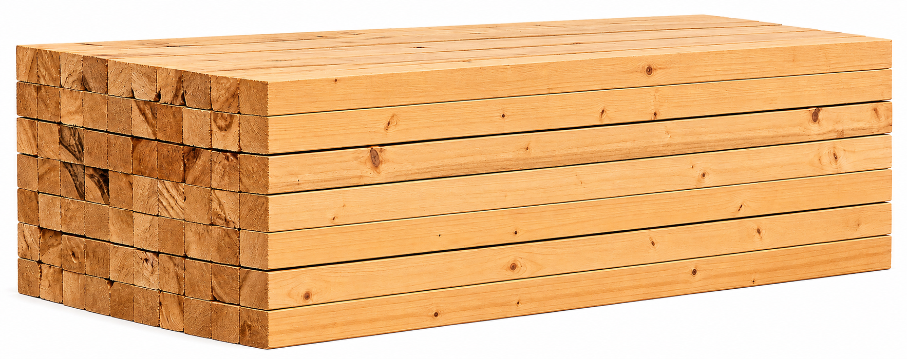 4" x 4" #2 & Better Kiln-Dried Fir Dimensional Lumber, KDHT S4S