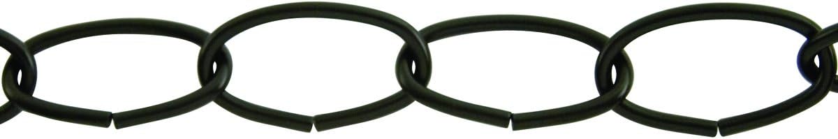 King Chain - 1/8" Open Oval Black Lightweight Chain (Price Per Foot) - 536521