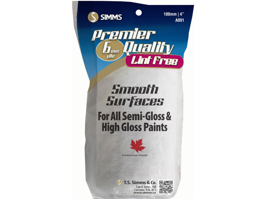 Simms Lint Free Mini Trim Roller Refill, 1/4 in. and 3/8 in. Nap (A-055, A-091, A-093)