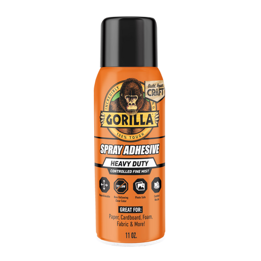 Gorilla Heavy Duty Spray Adhesive can (11 oz shown)