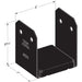 6" x 6" Rough Black Post Base ZMAX - APVB66R