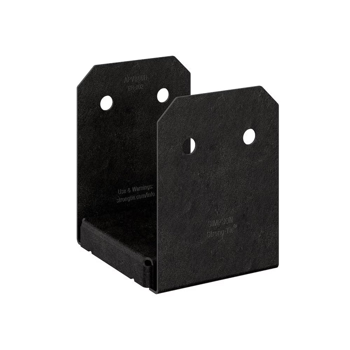 6" x 6" Rough Black Post Base ZMAX - APVB66R