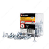 #6 by half inch flat head square drive zinc silver wood screws 100 pieces per pack.