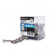 #6 by one inch stainless steel flat head square drive self tapping metal screws. 100 screws per pack.