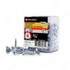 #6 by three quarter inch flat head square drive zinc silver wood screws 100 pieces per pack.