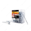 #6 by two and a half inch flat head square drive zinc silver wood screws 100 pieces per pack.