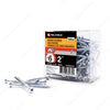 #6 by two inch flat head square drive zinc silver wood screws 100 pieces per pack.