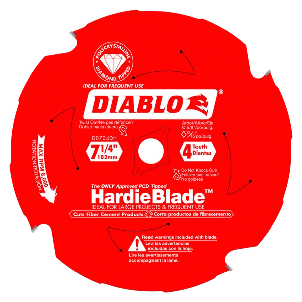 Diablo 7-1/4" x 4-Tooth Fiber Cement Circular Saw Blade