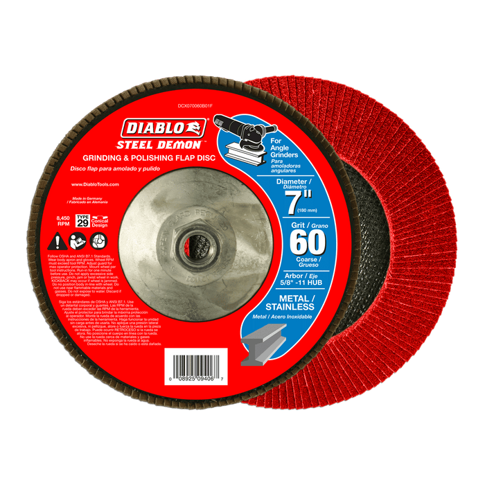 Diablo Steel Demon 7 in. 60 grit flap disc