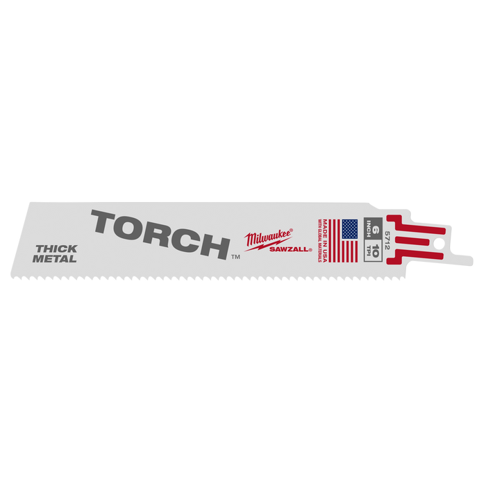 Milwaukee 48-00-5712 6 in. 10 TPI TORCH blade 5 pack