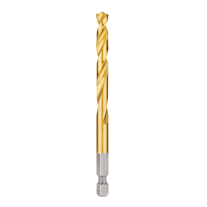 Milwaukee SHOCKWAVE RED HELIX titanium drill bit with 1/4 in. hex shank, 9/32 in.
