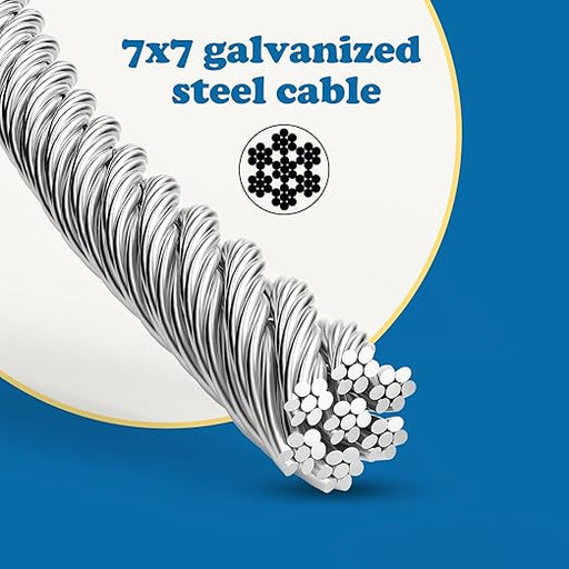 King Chain - 1/8" x 50' Aircraft Cable Galvanized - 363781