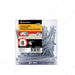 #8 by four inch flat head square drive zinc silver wood screws 100 pieces per pack.