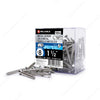 #8 by one and a half inch stainless steel flat head self tapping metal screws pack