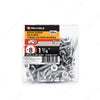 #8 by one and a quarter inch flat head square drive zinc silver wood screws 100 pieces per pack.
