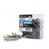 #8 by one and a quarter inch stainless steel flat head self tapping metal screws pack