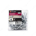#8 by one inch zinc coated square drive pan head metal screws. 100 pieces per pack.