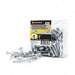 #8 by one inch zinc plated pan head self drilling tek metal screws. 100 per box.