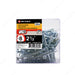 #8 by two and a half inch flat head square drive zinc silver wood screws 100 pieces per pack.