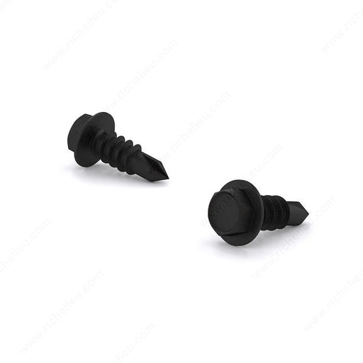 #8 x 1/2" Black Hex Head Self Drilling Tek Metal Screws 100/Pack