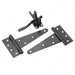 Onward 9001FBV (3 Piece) Matte Black Steel Outdoor Gate Hardware Kit