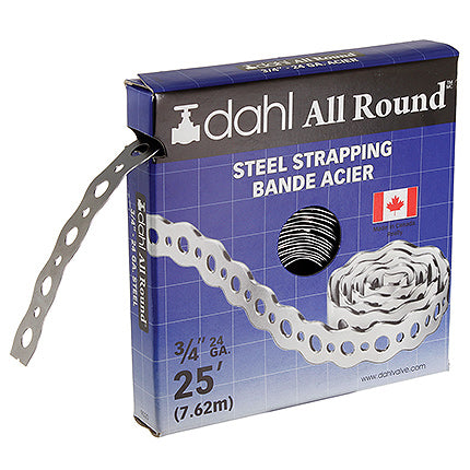 Dahl All Round Strapping 9020 steel, 3/4 in. x 25 ft, 24 gauge