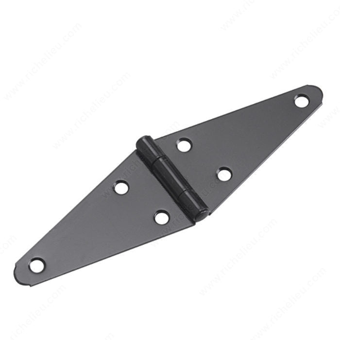 4" Black Heavy Duty Strap Hinges (2-Pack) Onward 921FBR