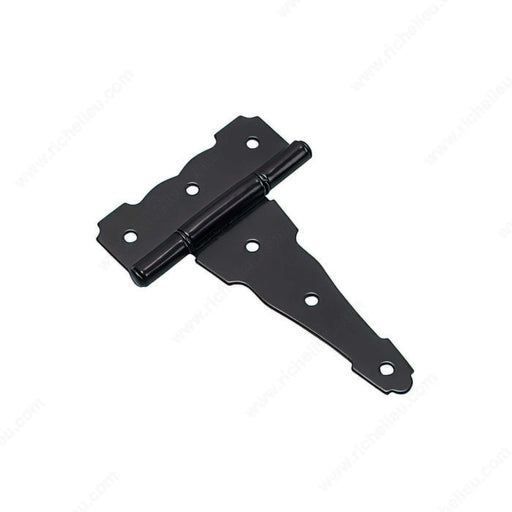 4" Black Decorative Heavy Duty T-Hinges (2-Pack) Onward 9255FBR