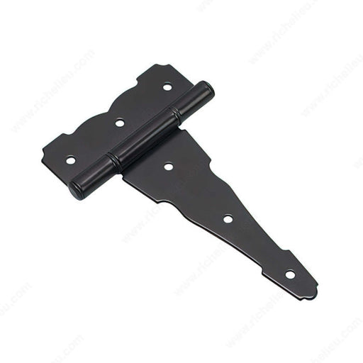 6" Black Decorative Heavy Duty T-Hinges (2-Pack)