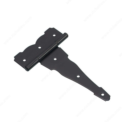 8" Black Decorative Heavy Duty T-Hinge Onward 9275FBR