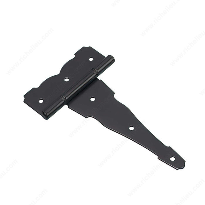 8" Black Decorative Heavy Duty T-Hinge Onward 9275FBR