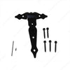 8" Black Decorative Self-Closing T-Hinges (2-Pack) - Onward 939FBV